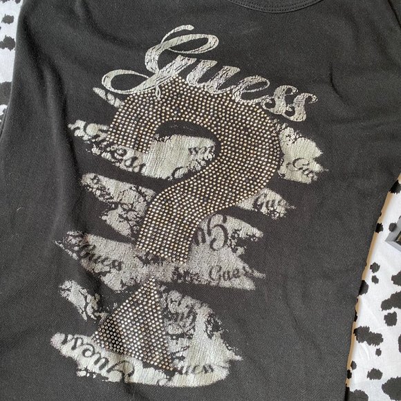 Y2K princess Guess logo bling tank top - Picture 3 of 4